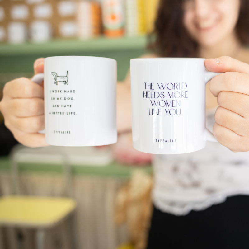 Ceramic cups, mugs & jugs