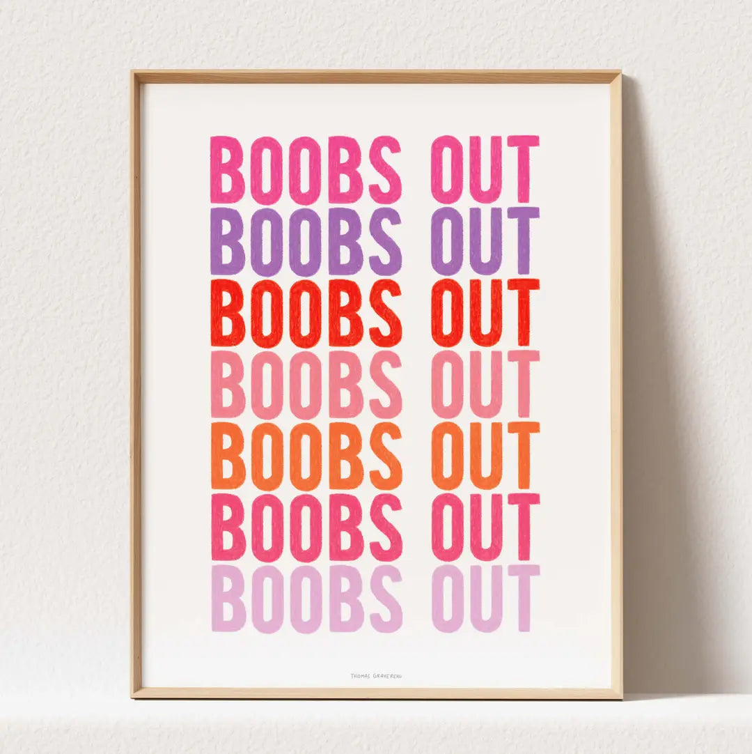 Boobs Out Poster (A3)