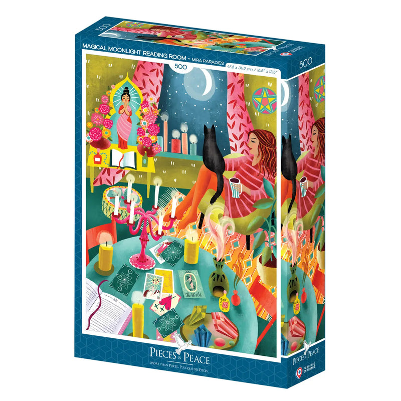 500 Piece Puzzle-Magical Moonlight Reading Room