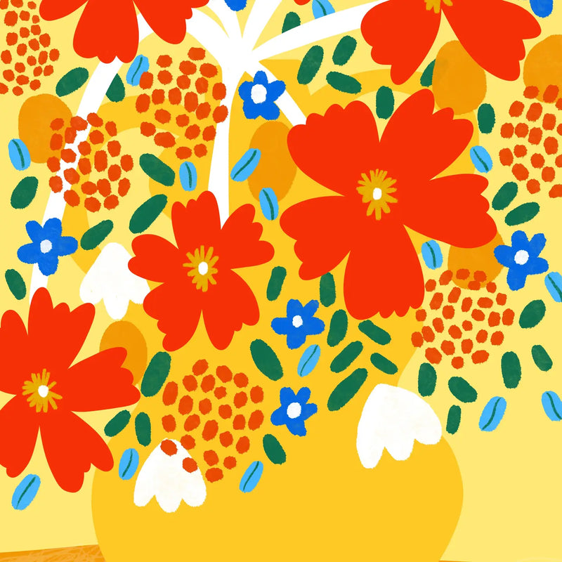 Alonsoa On Mustard Jar Fine Art Print
