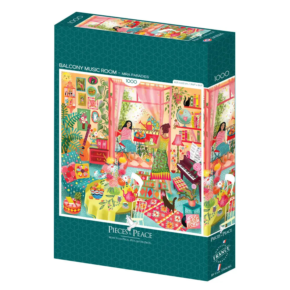 1000 Piece Square Puzzle-Music Room With A View