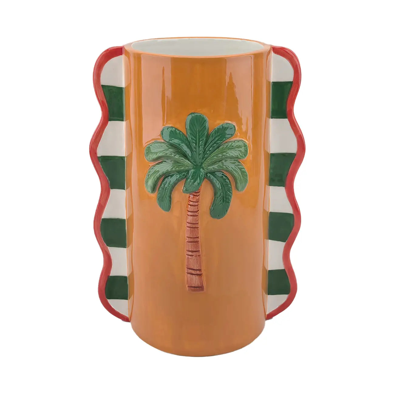 Orange Palm vase
