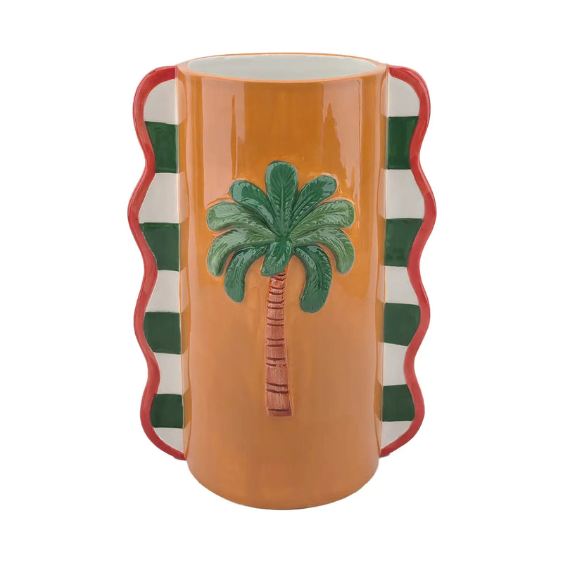 Orange Palm vase