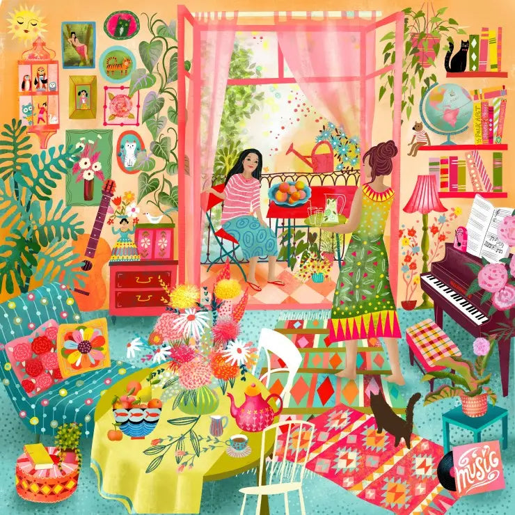 1000 Piece Square Puzzle-Music Room With A View
