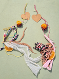 Dried flower heart card
