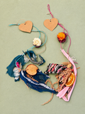 Dried flower heart card