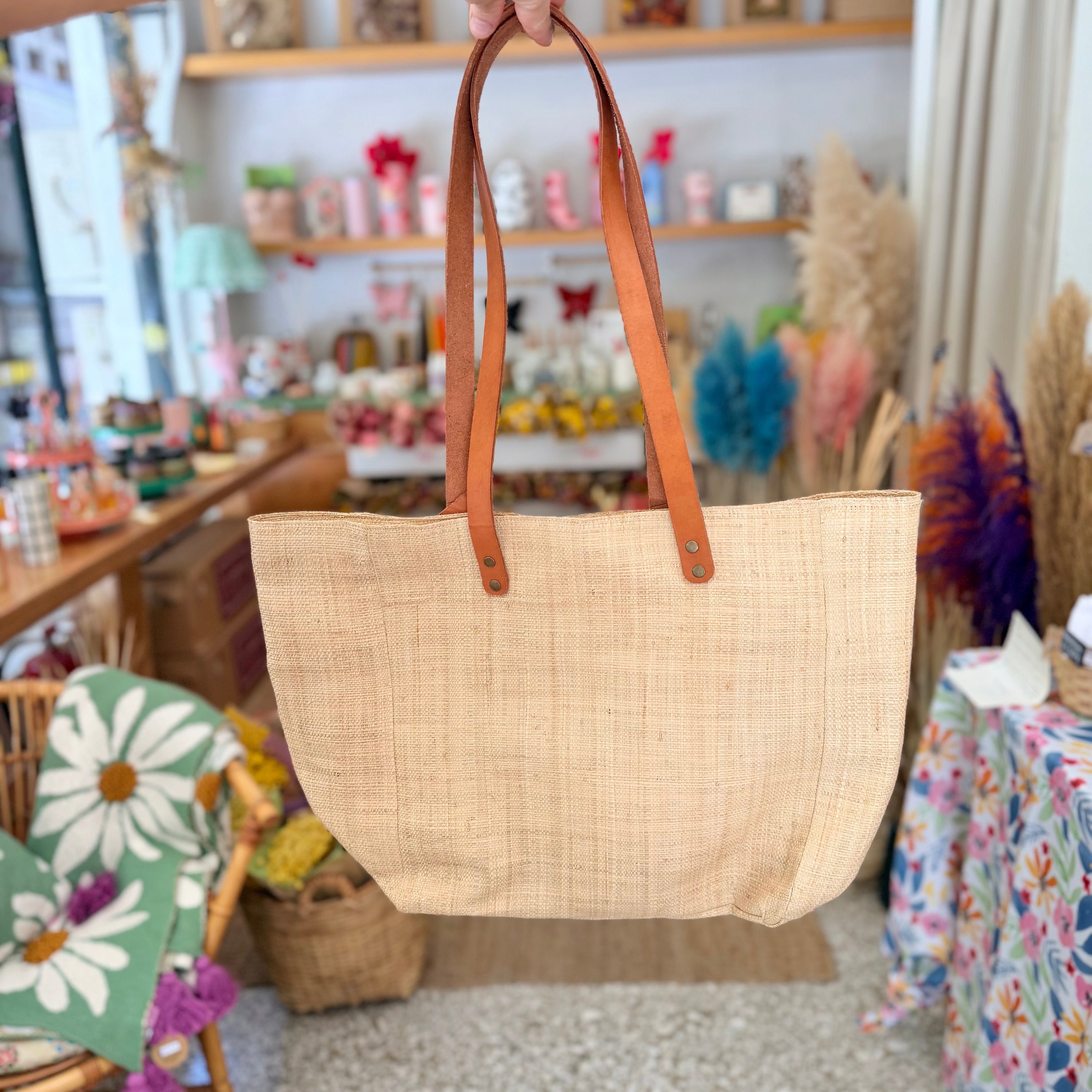 Raffia Bag With Lobster