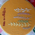 Embroidered floral hoops with wish/message