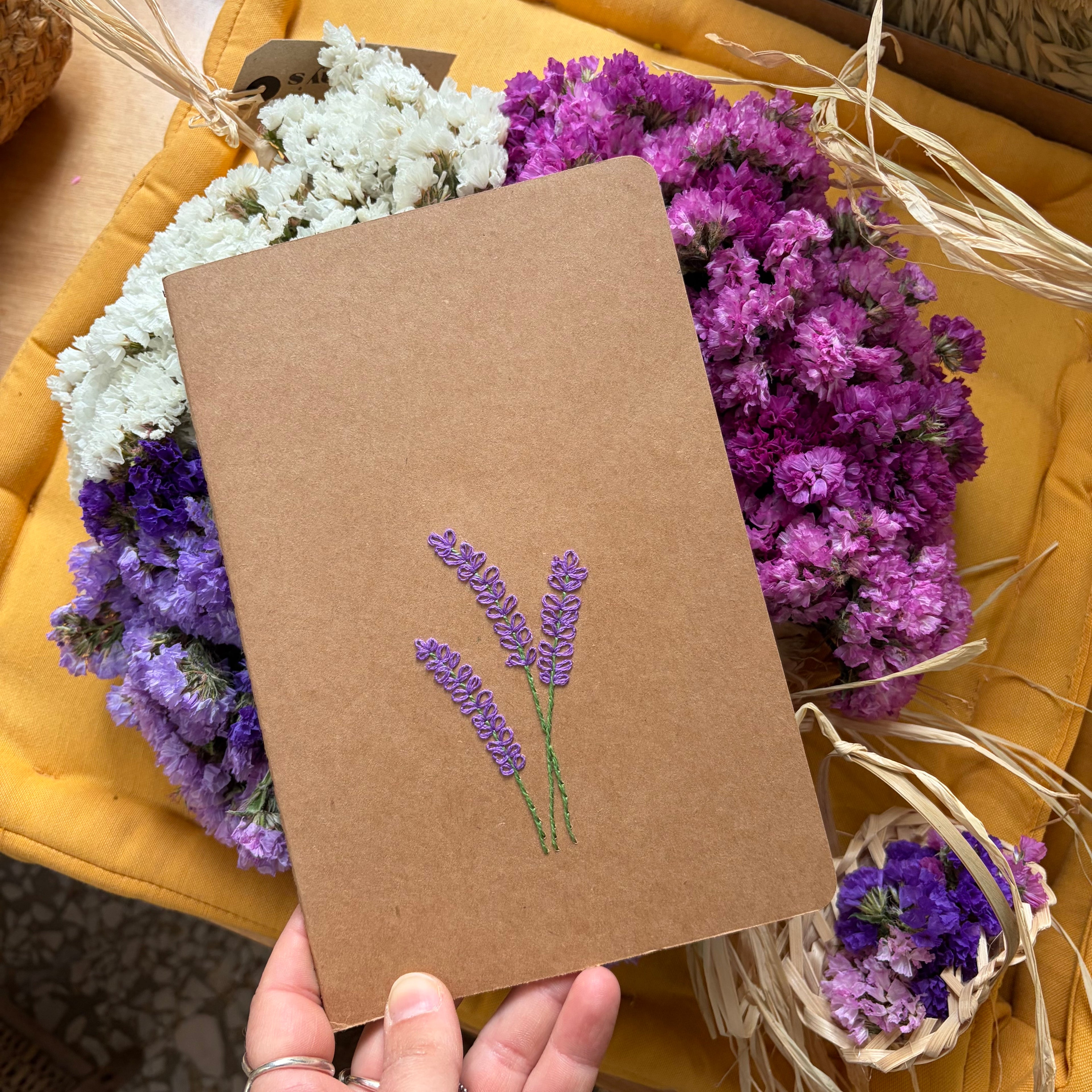 Notebook with embroidered flowers 2