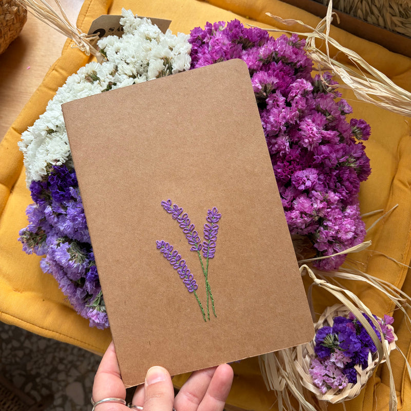 Notebook with embroidered flowers 2