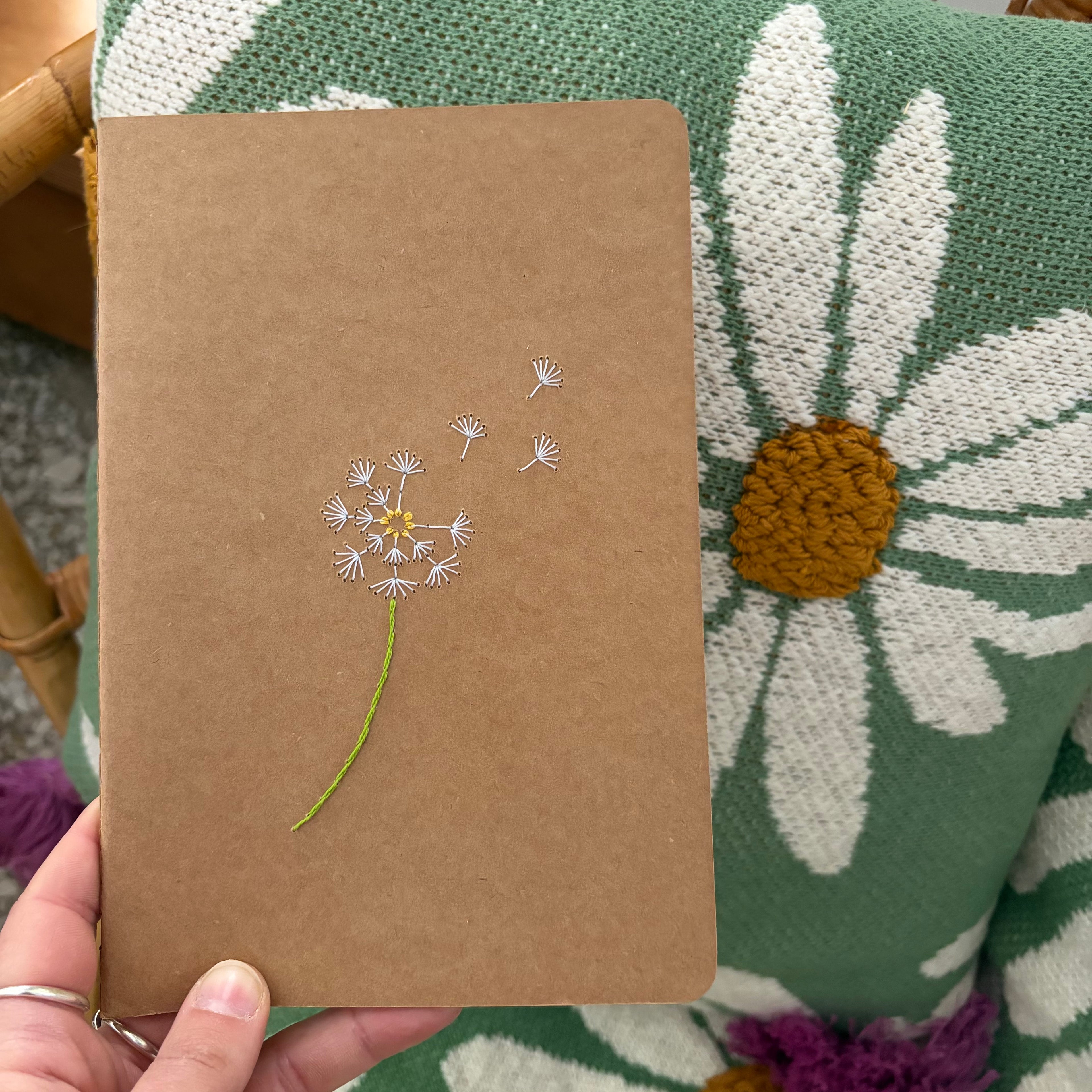 Notebook with embroidered flowers 3