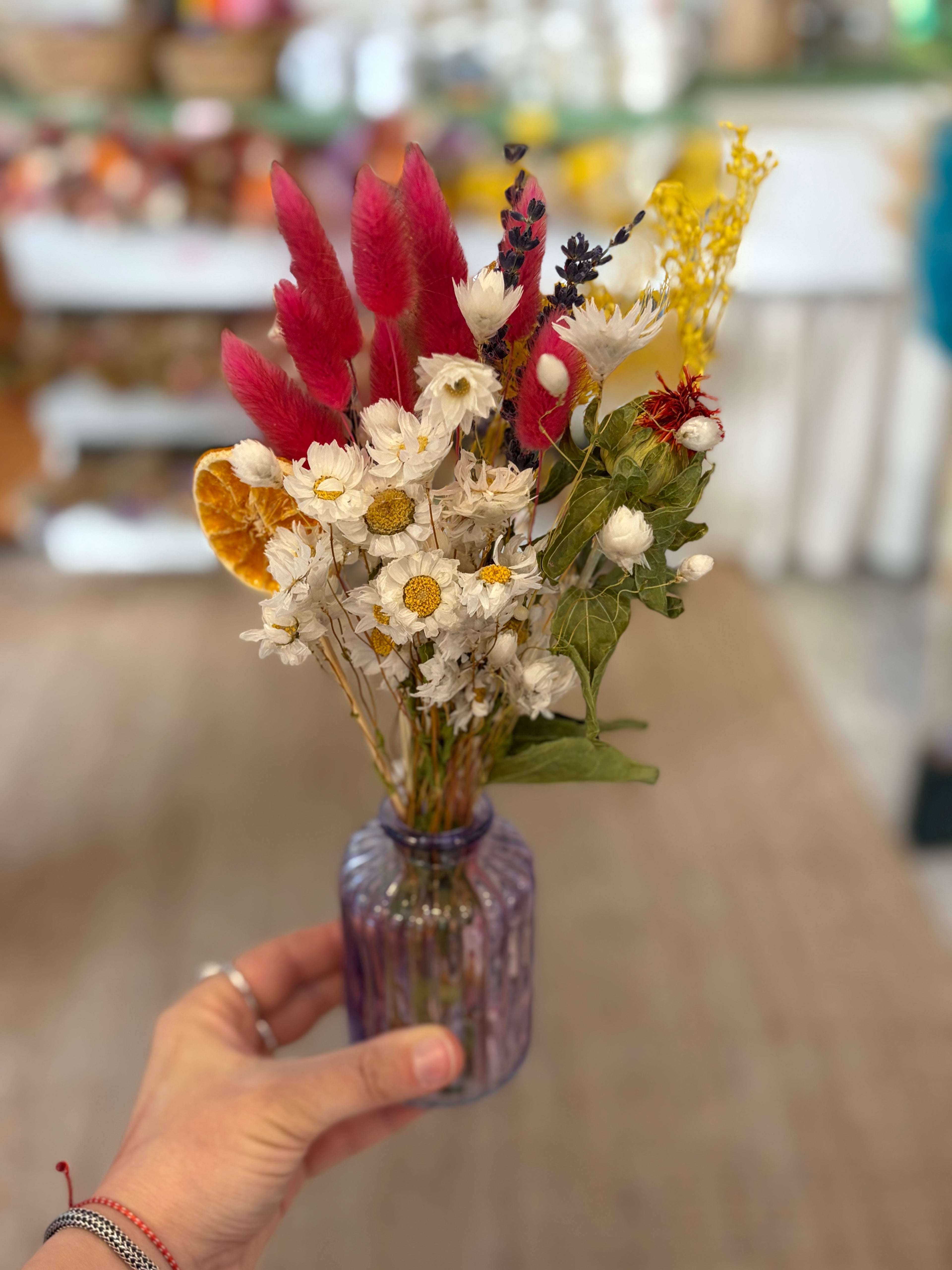 Glass vase with flowers