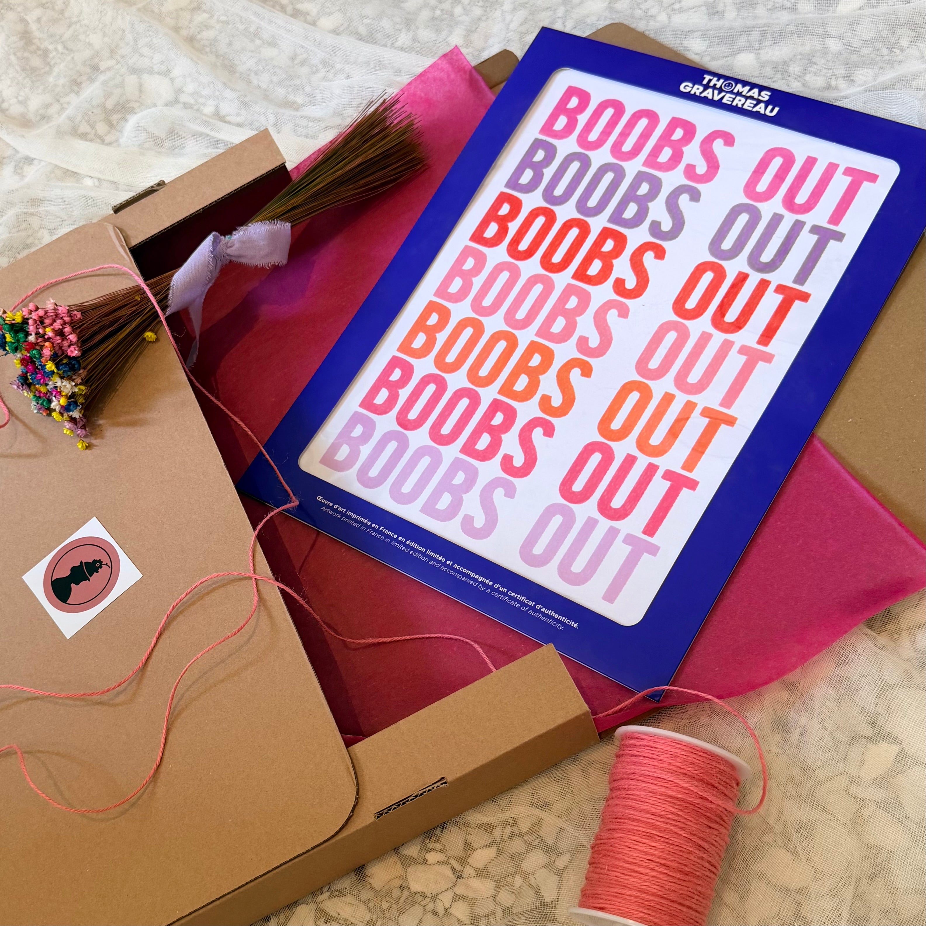 Boobs & Blooms Envelope Gift Box
