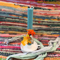 Beeswax candle with orange bouquet