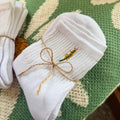Socks with embroidered flower