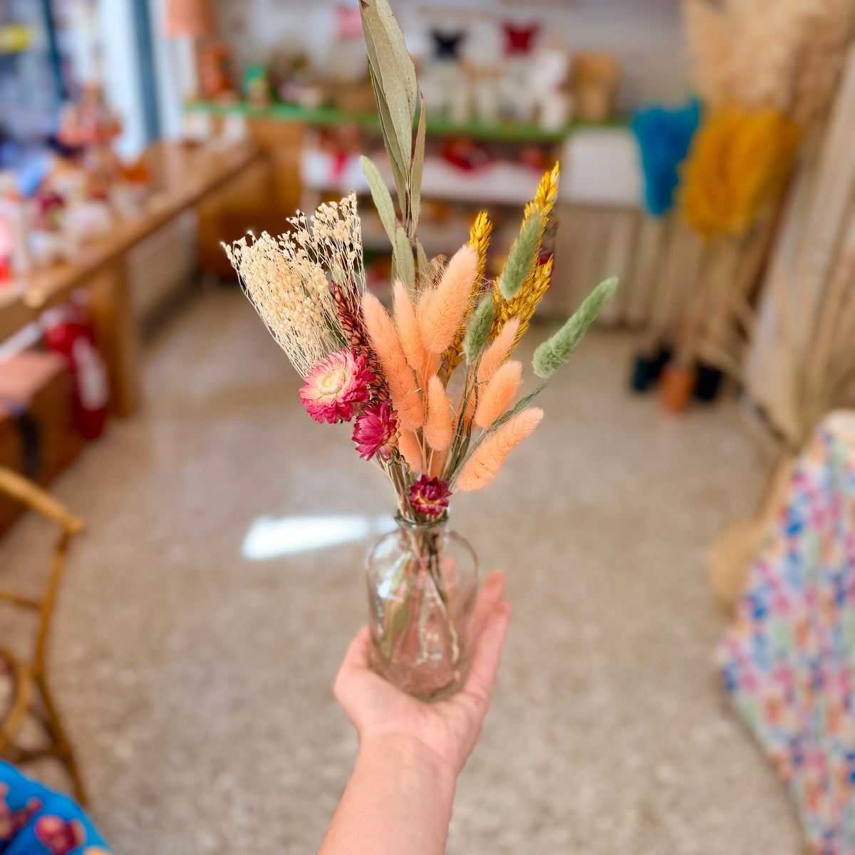 Glass vase with flowers