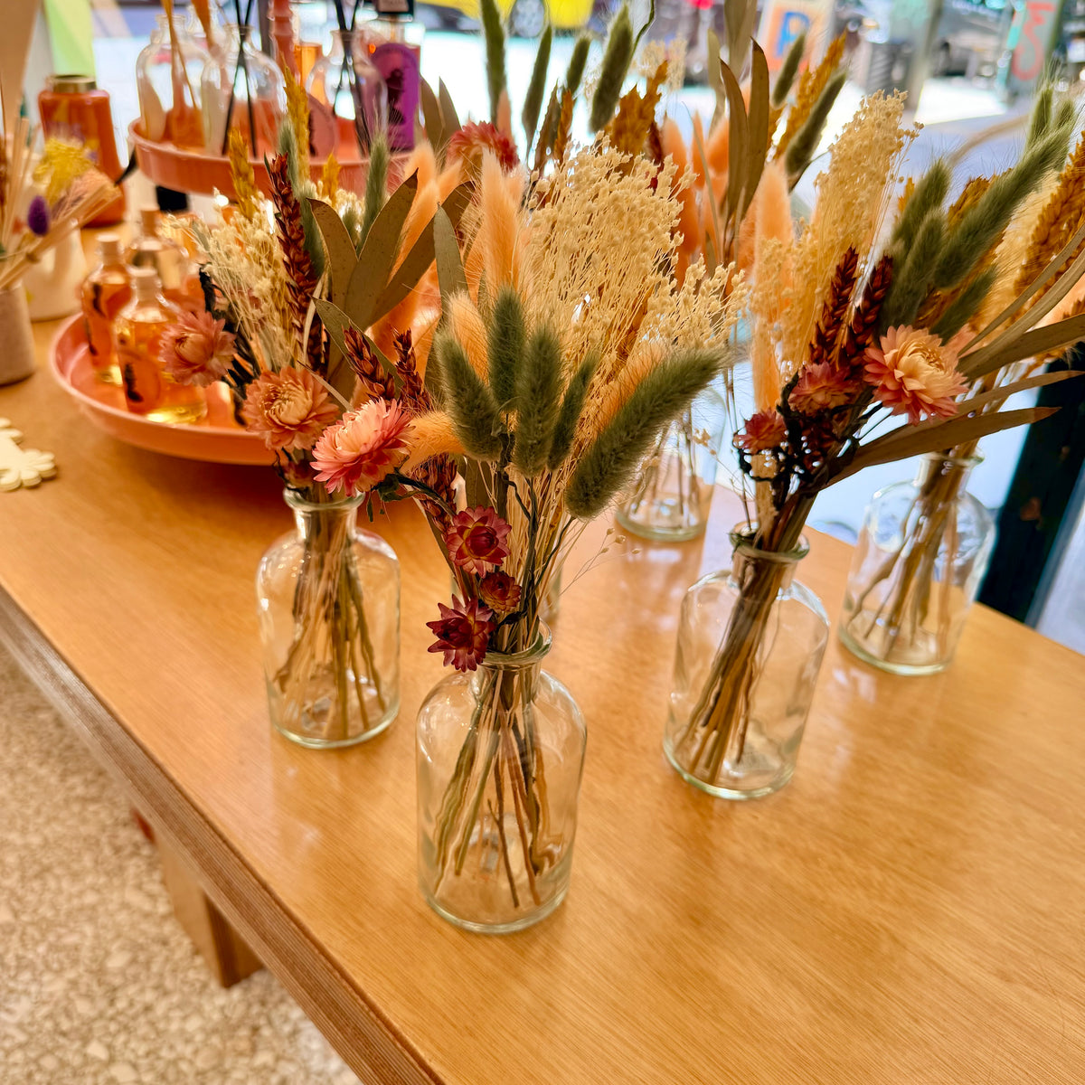 Glass vase with flowers