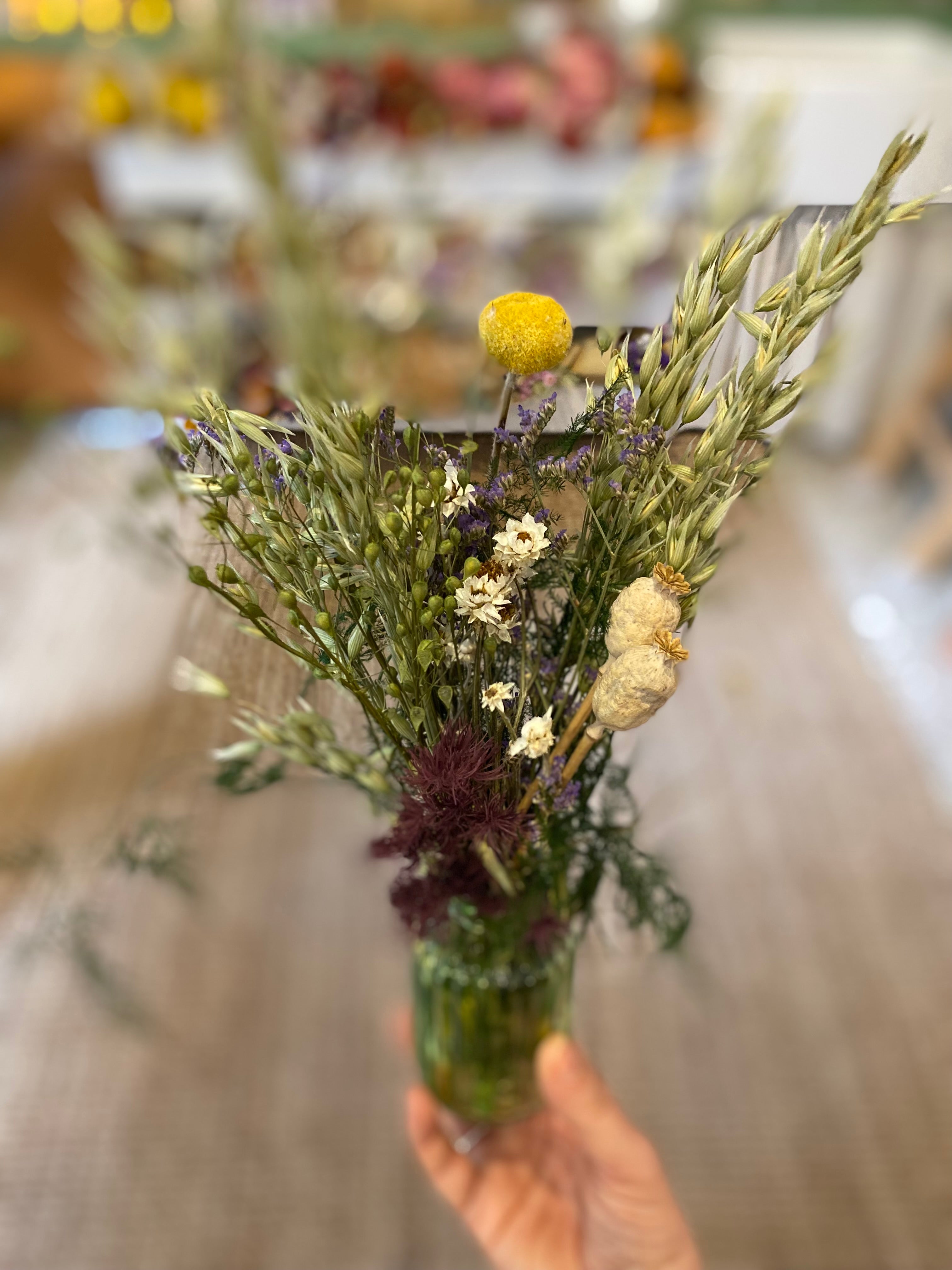 Glass vase with flowers