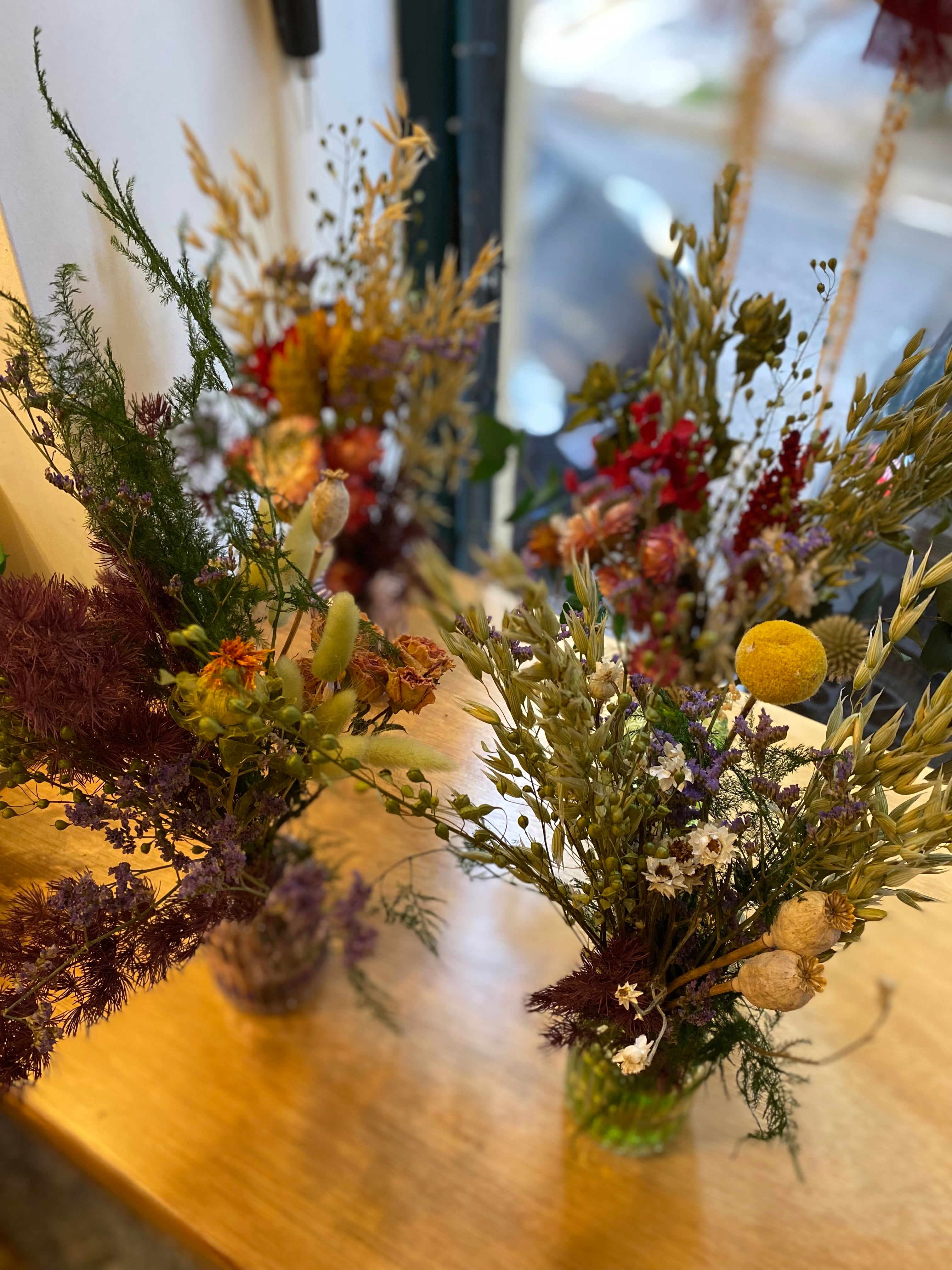 Glass vase with flowers