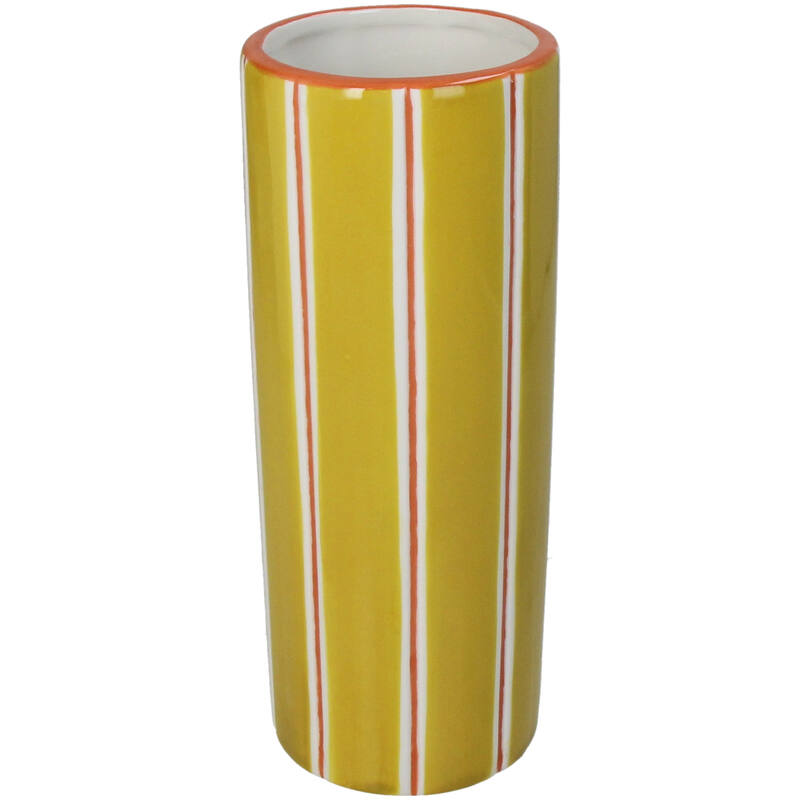 Βάζο “stripes” (Μουσταρδί-Πορτοκαλί)