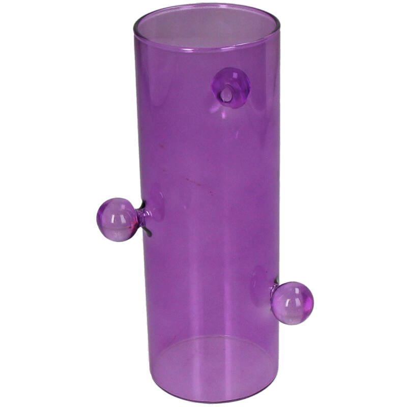 Γυάλινο βάζο “happy” (μωβ)