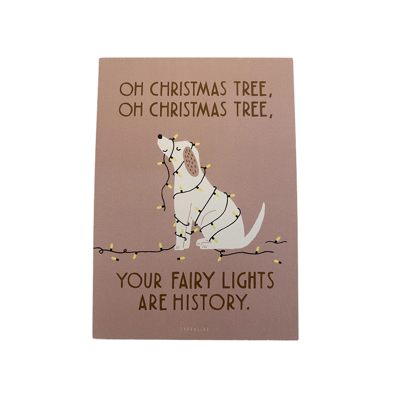 Oh Christmas Tree Card with Dog
