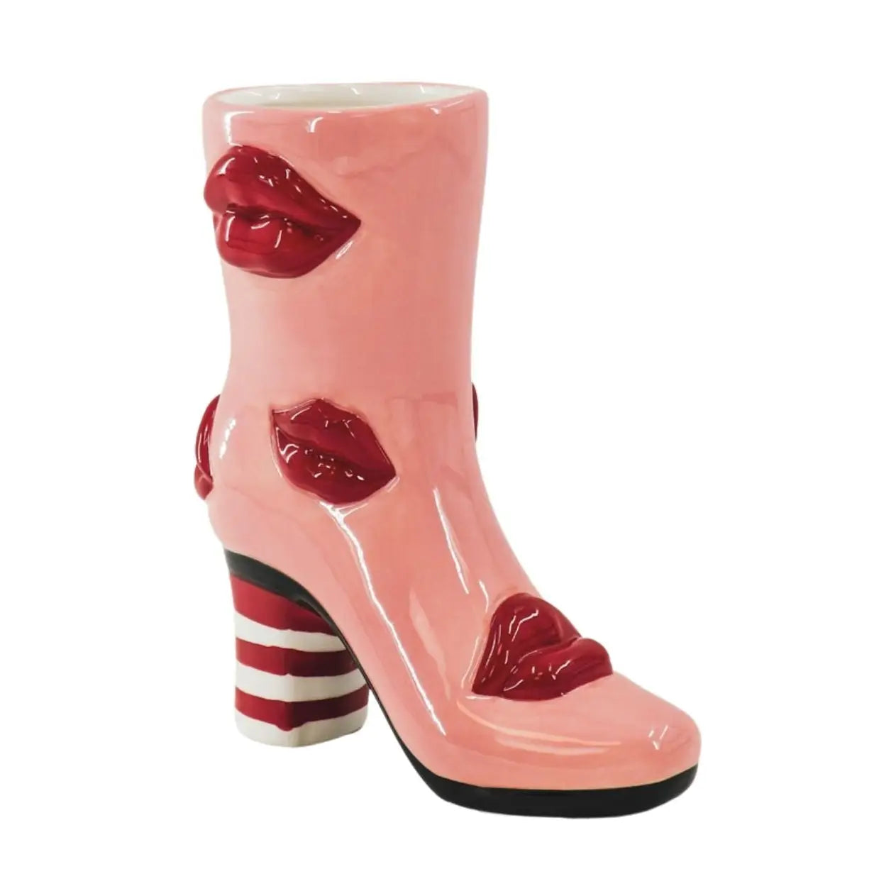 Boot with lips vase