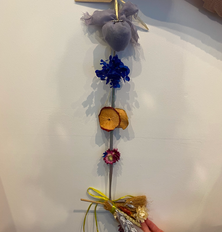 Lucky Charms With Broomstick, Lavender Pouch & Garland