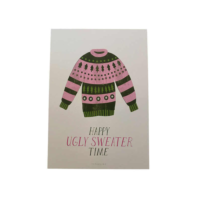 Pink Ugly Sweater Card