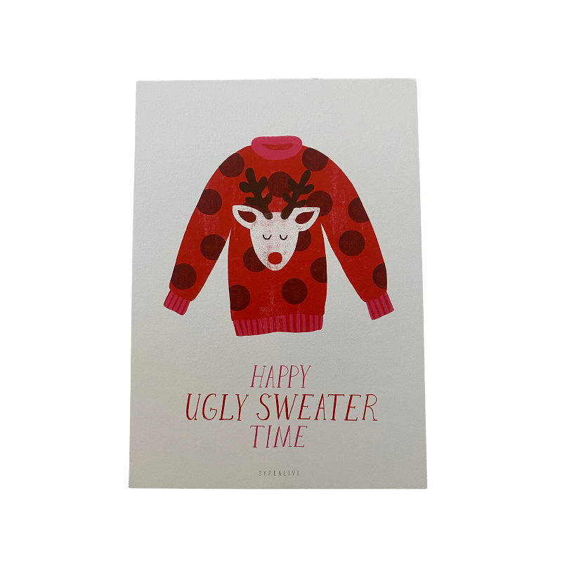 Red Ugly Sweater Card